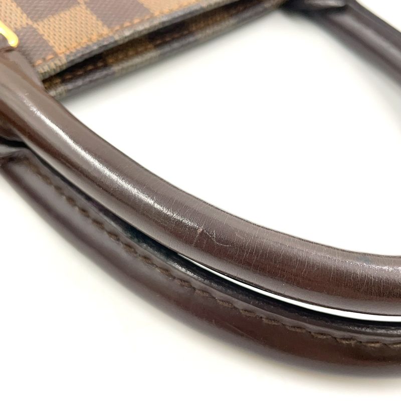 Louis Vuitton Sac Pla Damier Ebene Damier Ebene Leather × PVC Brown Tote Bag