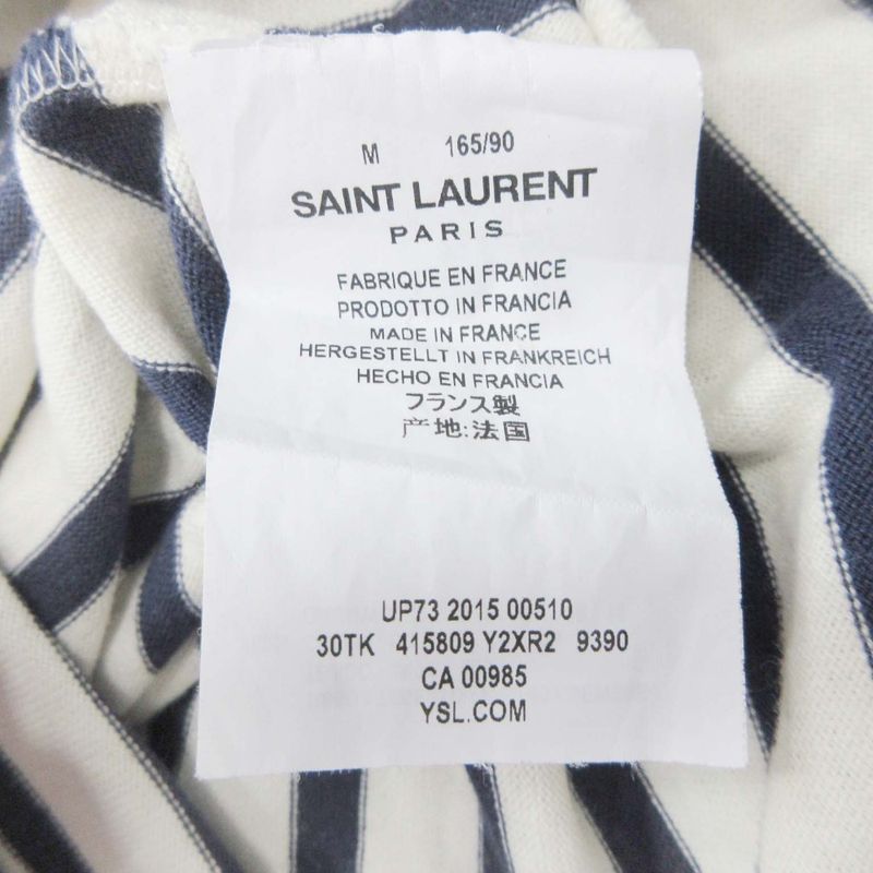 Good 16ss Saint Laurent Eddy Period Striped Tank Top Cut and Sewn Tops Cotton