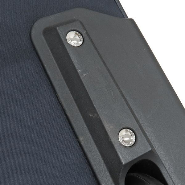 Prada Carry Bag Triangle Logo Carry Case Nylon Leather Navy Silver Hardware