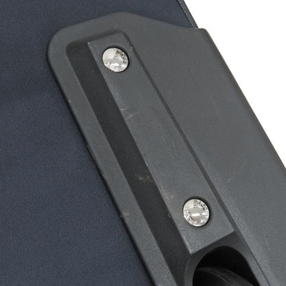 Prada Carry Bag Triangle Logo Carry Case Nylon Leather Navy Silver Hardware