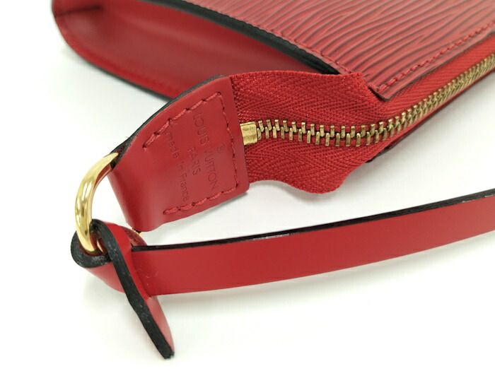 Louis Vuitton Pochette Accessoire Accessory Pouch Epi Carmine Red M40776