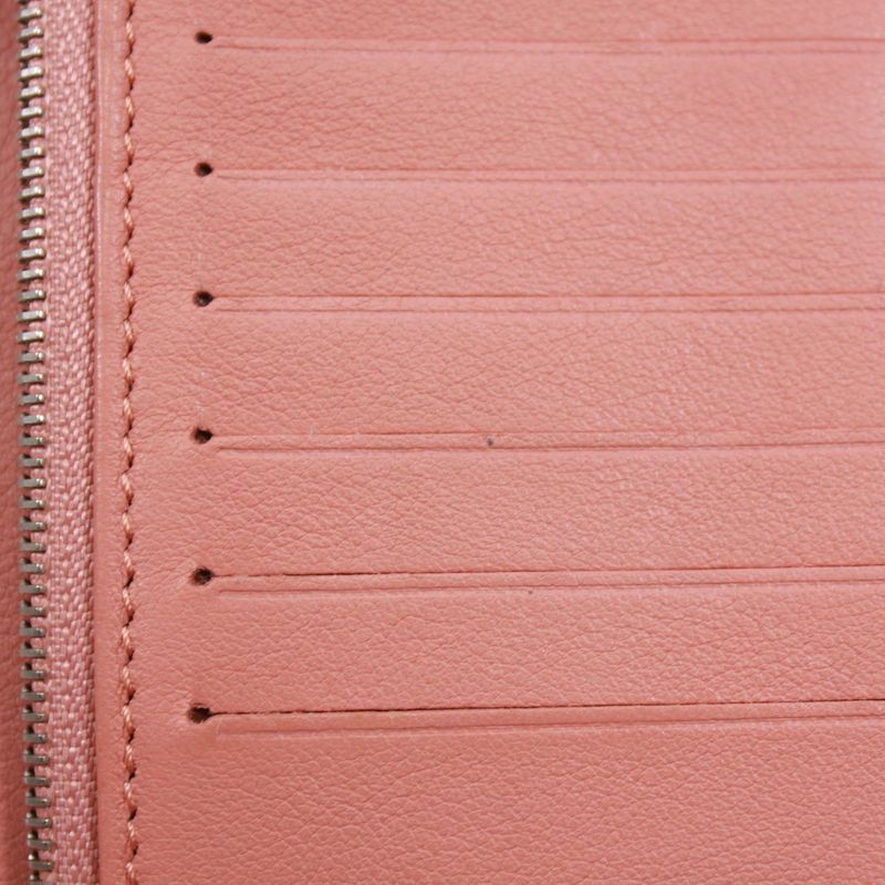 Louis Vuitton Portefeuille Amelia Mahina Leather Pink Wallet Silver M58157