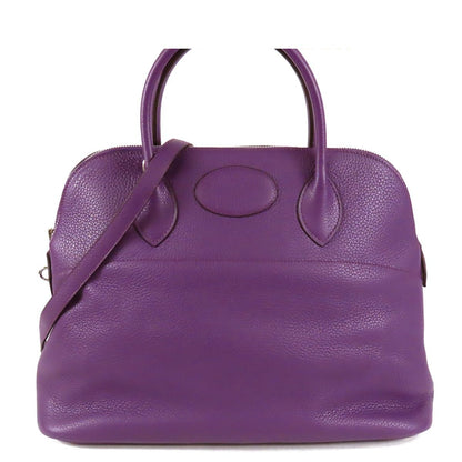 Hermes Bolide 35 Ultra Violet Silver Taurillon 2-Way Shoulder Bag