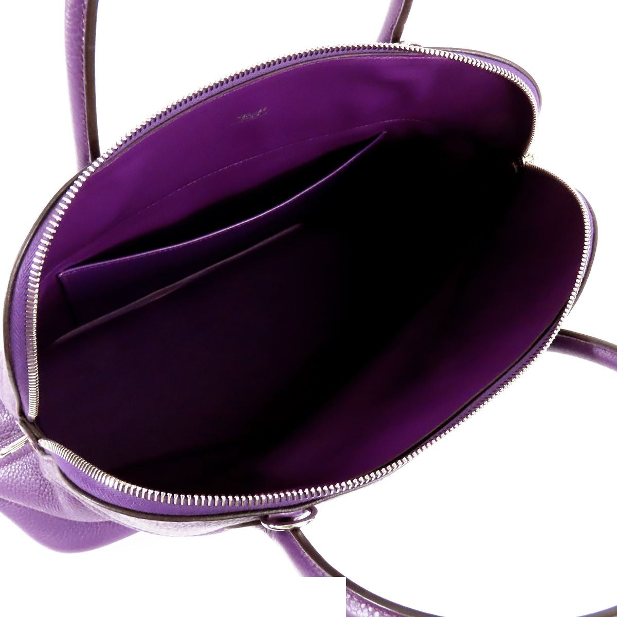 Hermes Bolide 35 Ultra Violet Silver Taurillon 2-Way Shoulder Bag — view 5