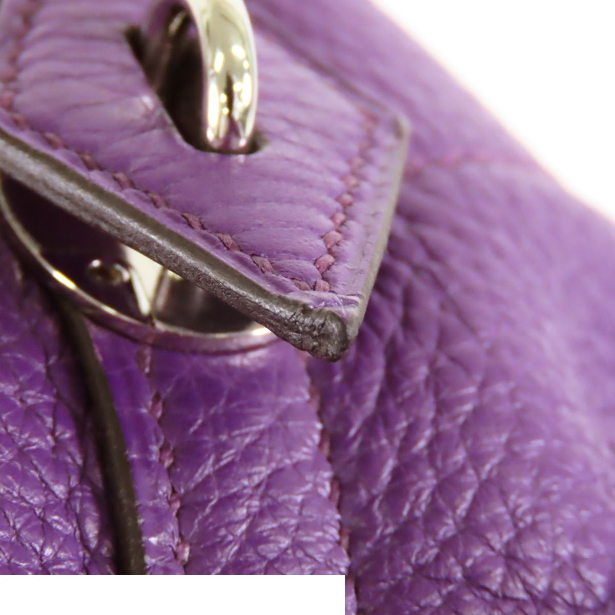 Hermes Bolide 35 Ultra Violet Silver Taurillon 2-Way Shoulder Bag — view 6