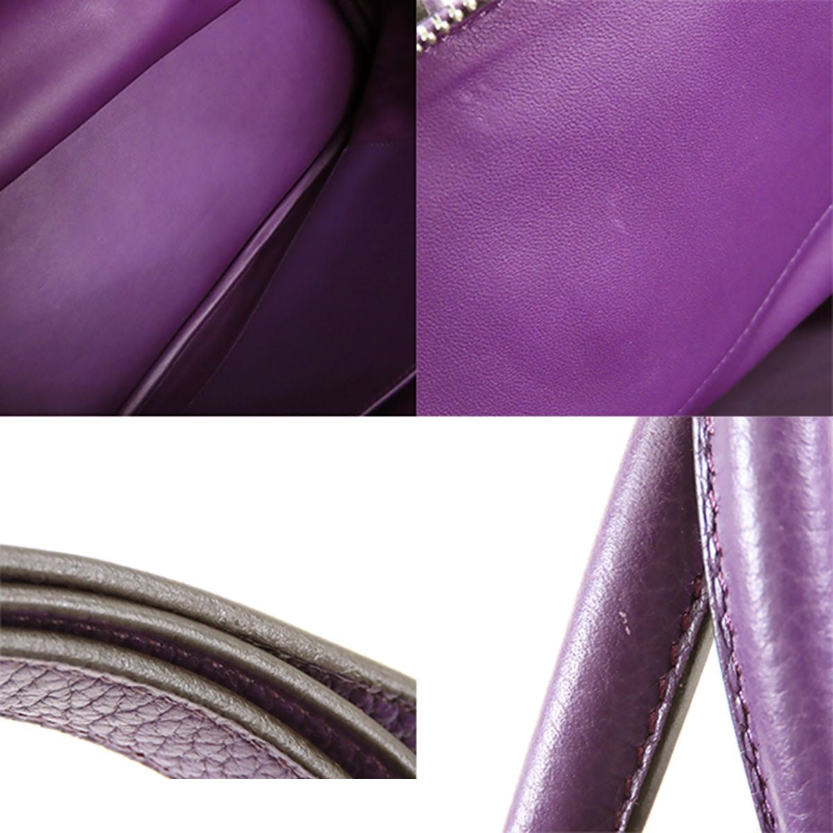 Hermes Bolide 35 Ultra Violet Silver Taurillon 2-Way Shoulder Bag — view 8