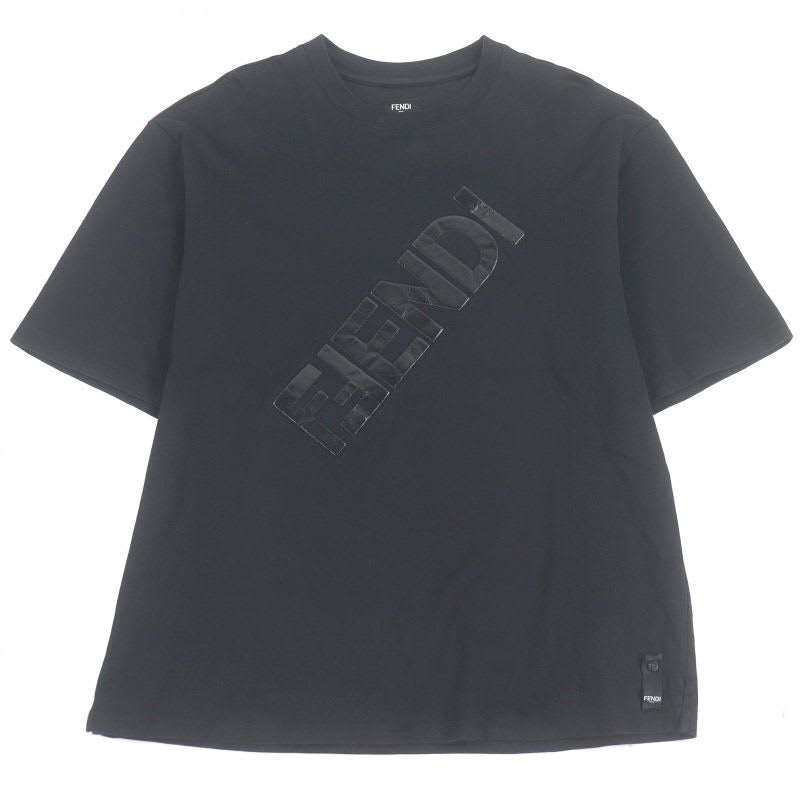 Fendi 22 SS Fy1129 FF Logo Zucca Embossed Crew Neck Short Sleeve Cut And Sewn