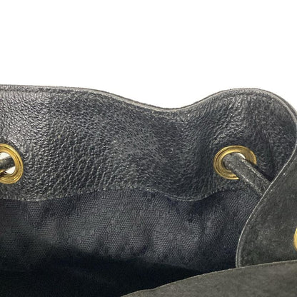 Gucci Backpack Sac Bamboo 32058 Black Leather