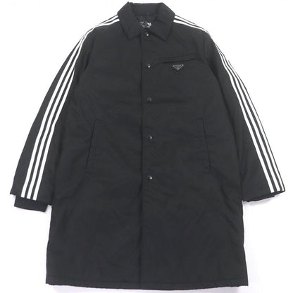 Prada Adidas Sgb937 re-nylon Three Stripes Triangle Logo Bench Coat Black 48