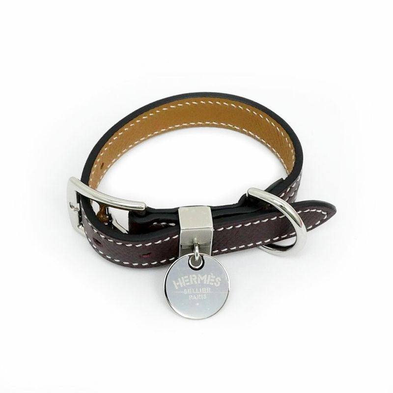 Hermes Dog Collar Tres XS Rouge Serie Nata Sesam Brown Series Vo Epson