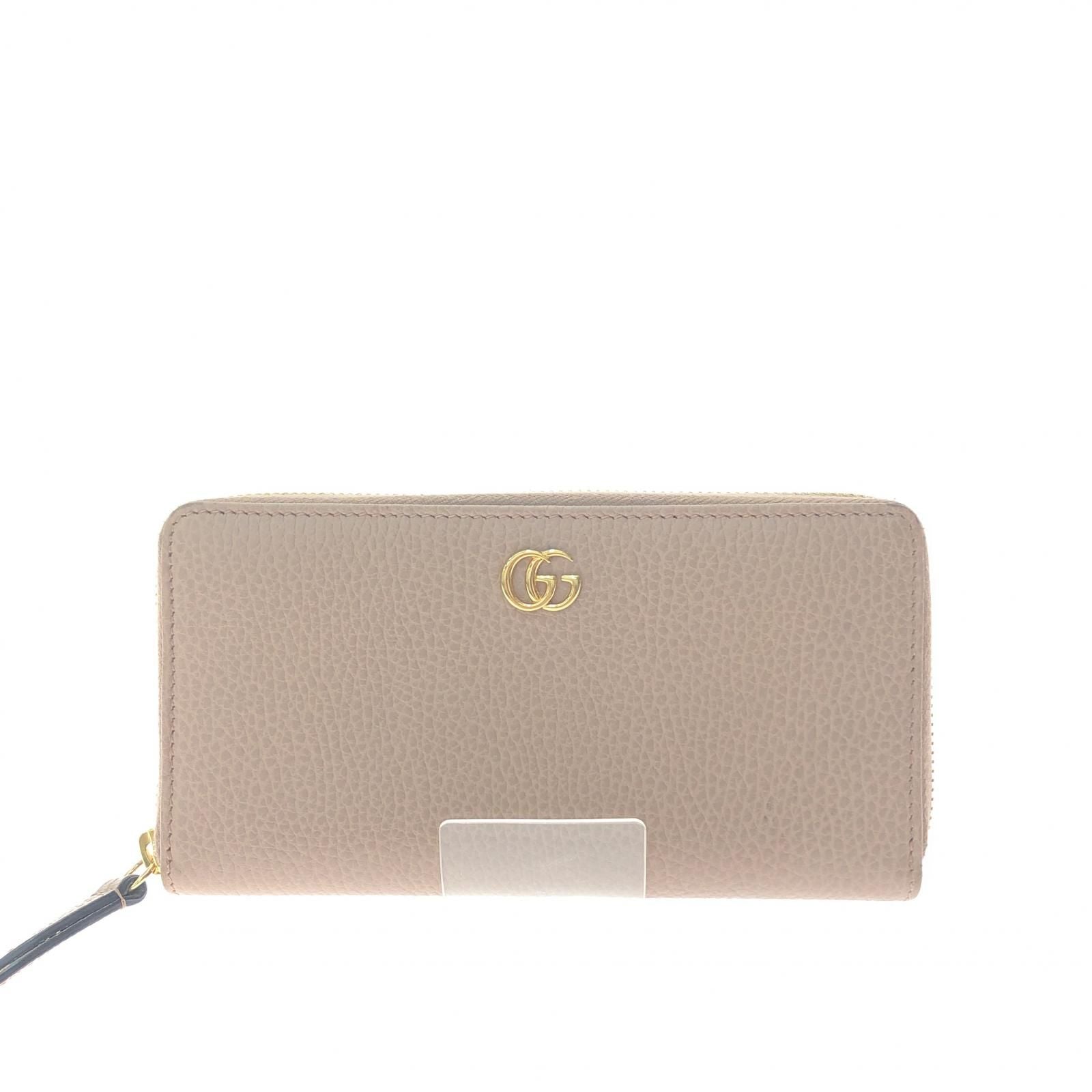Gucci Women's Long Wallet Zip Around Wallet Petit Marmont Gold Hardware GG