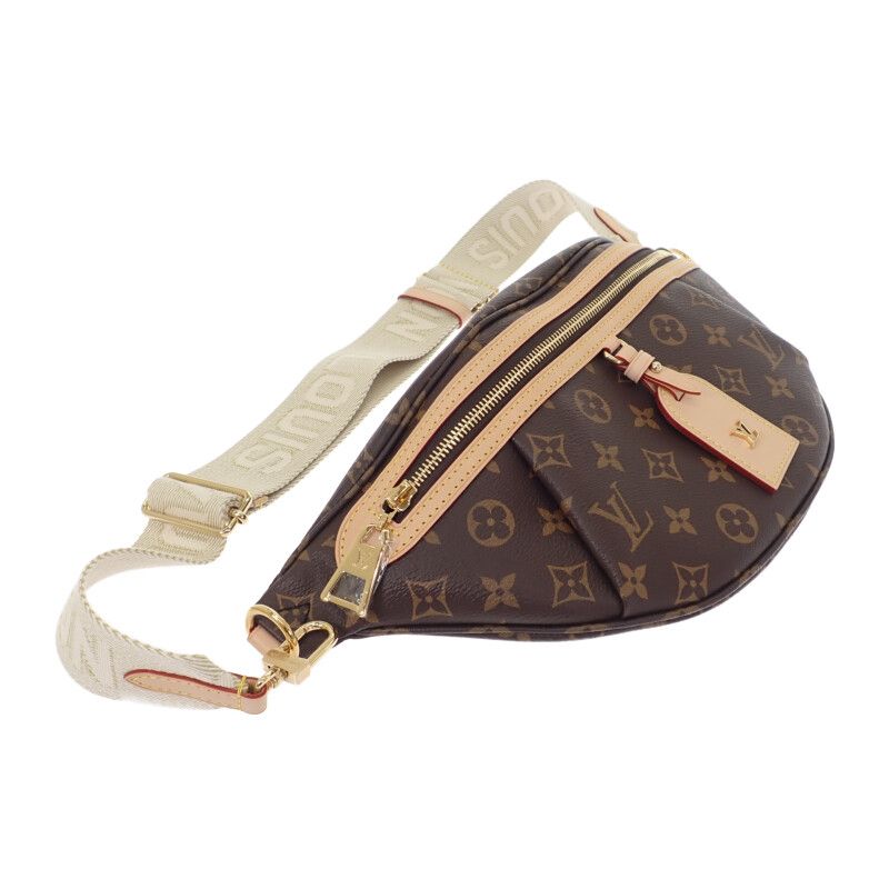 Louis Vuitton High Rise M46784 Monogram Body Bag Brown Gold Hardware Ladies