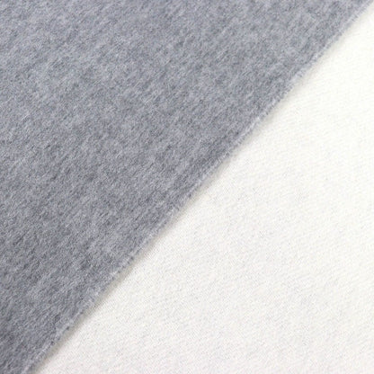 Hermes Cashmere Logo Embroidery Double Face Fringe Scarf Shawl Gray — view 4