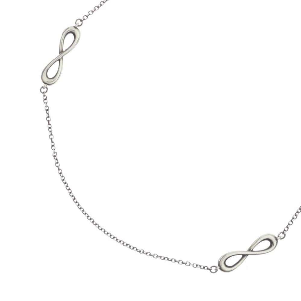Tiffany & Co Infinity Endless Necklace Pendant Chain 925 Sterling Silver