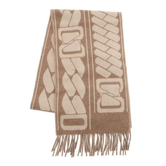 Hermes Scarf Click Se Nue Maron Glace Cles Cashmere Bicolor Shawl Brown Marron-glace