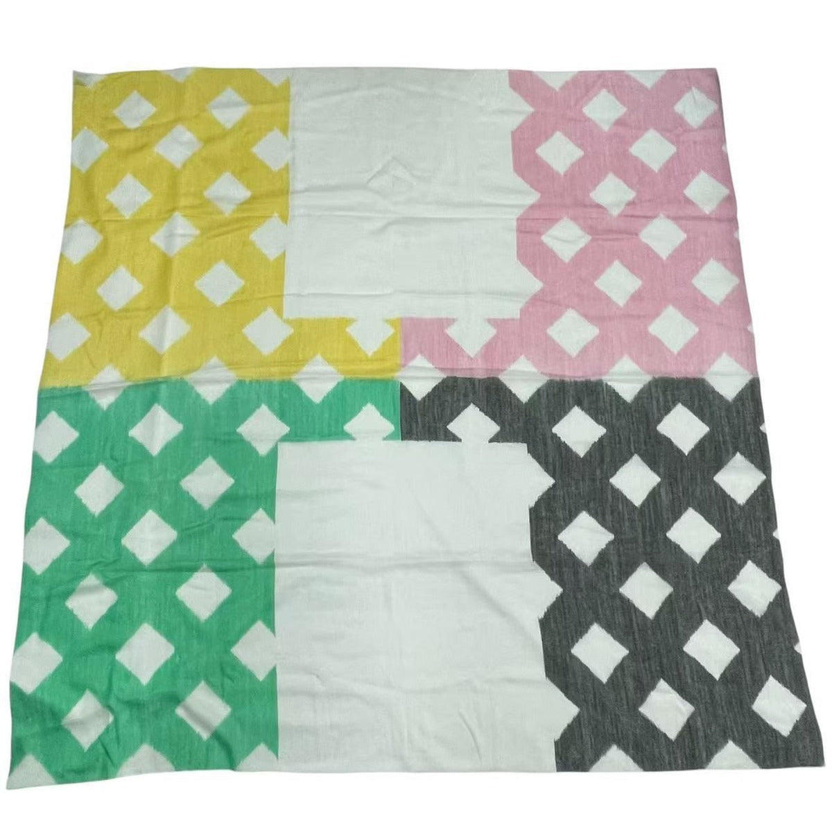 Hermes Carre 140 Juan Scarf Cashmere Silk Logo Shawl Multicolor — view 2
