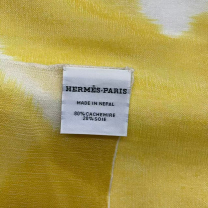 Hermes Carre 140 Juan Scarf Cashmere Silk Logo Shawl Multicolor — view 7
