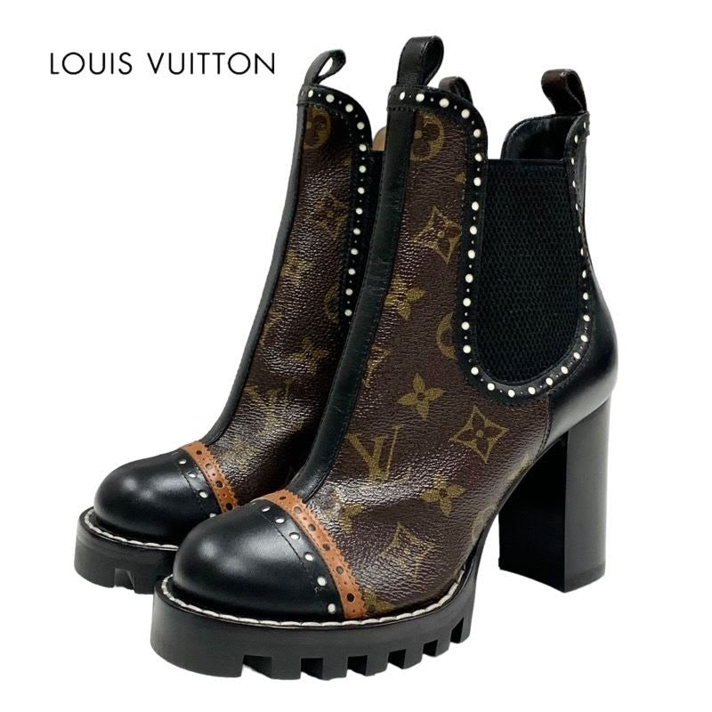 Louis Vuitton Rockabilly Line Monogram Short Boots Ankle Side Gore
