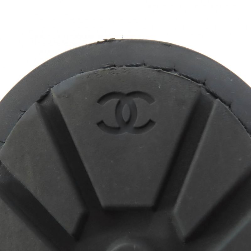 CHANEL 22B G39447 F Patent Leather Loafer With Pearl Coco Mark Black 34.5 With