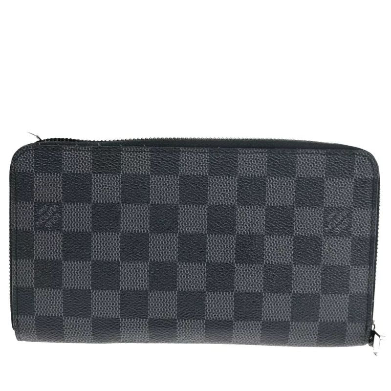 Louis Vuitton Zippy Organizer Damier Graphite Long Wallet N63077 81bs093