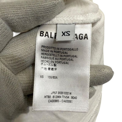 Balenciaga New Copyright Short Sleeve Crew Neck Logo T-Shirt Size XS White
