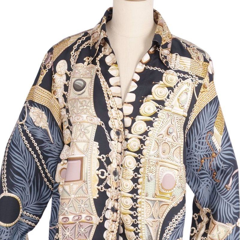 Hermes Shirt Open Collar Margiela Period Blouse Long — view 3