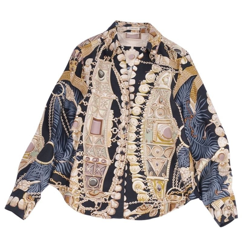 Hermes Shirt Open Collar Margiela Period Blouse Long