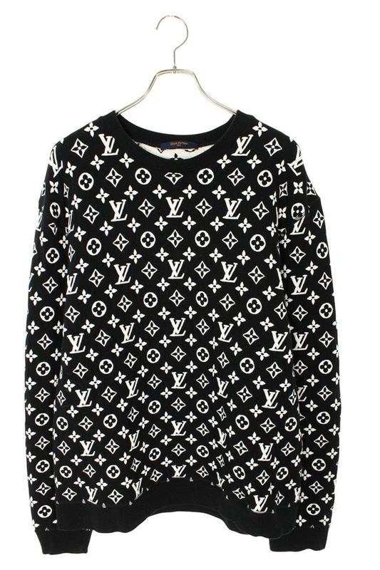 Louis Vuitton 20SS Rm201q TCJ HIY 53W Full Monogram Jacquard Crewneck Sweatshirt