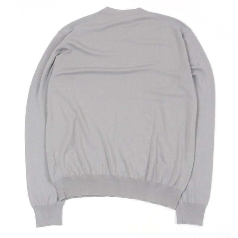 Hermes 24AW 100% Wool Light Hand Long Sleeve Long Sleeve Knit Sweater Gray M