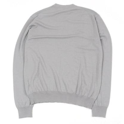 Hermes 24AW 100% Wool Light Hand Long Sleeve Long Sleeve Knit Sweater Gray M