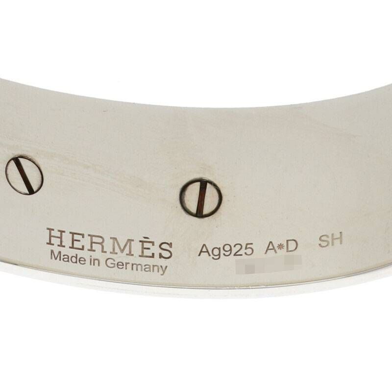 Hermes Collier De Chien MM Collier De Chien MM Silver Bangle Bracelet Men's SH