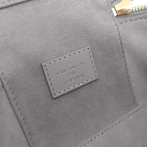 Louis Vuitton 2way Bag Vanity Chain Pouch Calfskin Leather Trianon Gray Gold