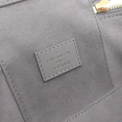 Louis Vuitton 2way Bag Vanity Chain Pouch Calfskin Leather Trianon Gray Gold