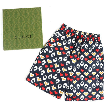 Gucci 23AW 752639 All-over Design Shorts Navy White Red XS With Box Made In