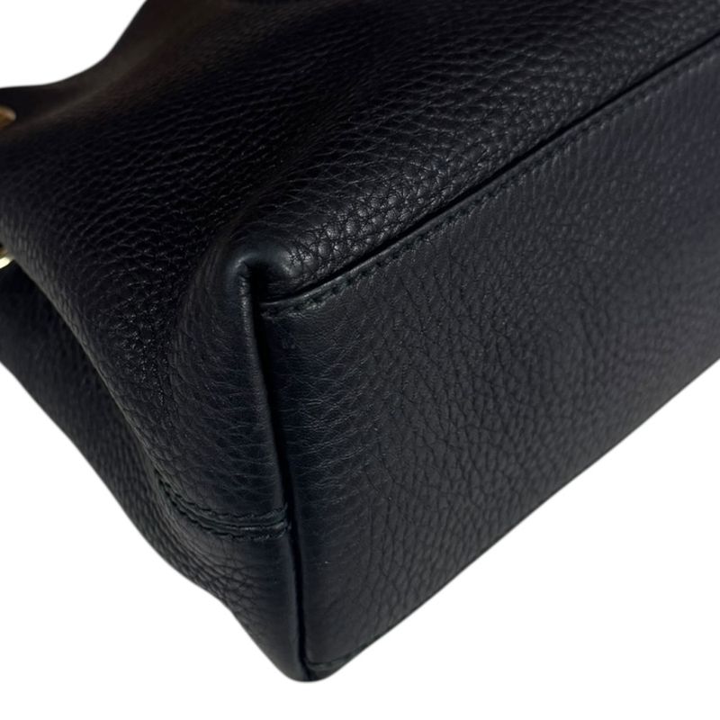 Gucci Soho Shoulder Bag Leather 387043 Black Ladies Gucci  Gucci