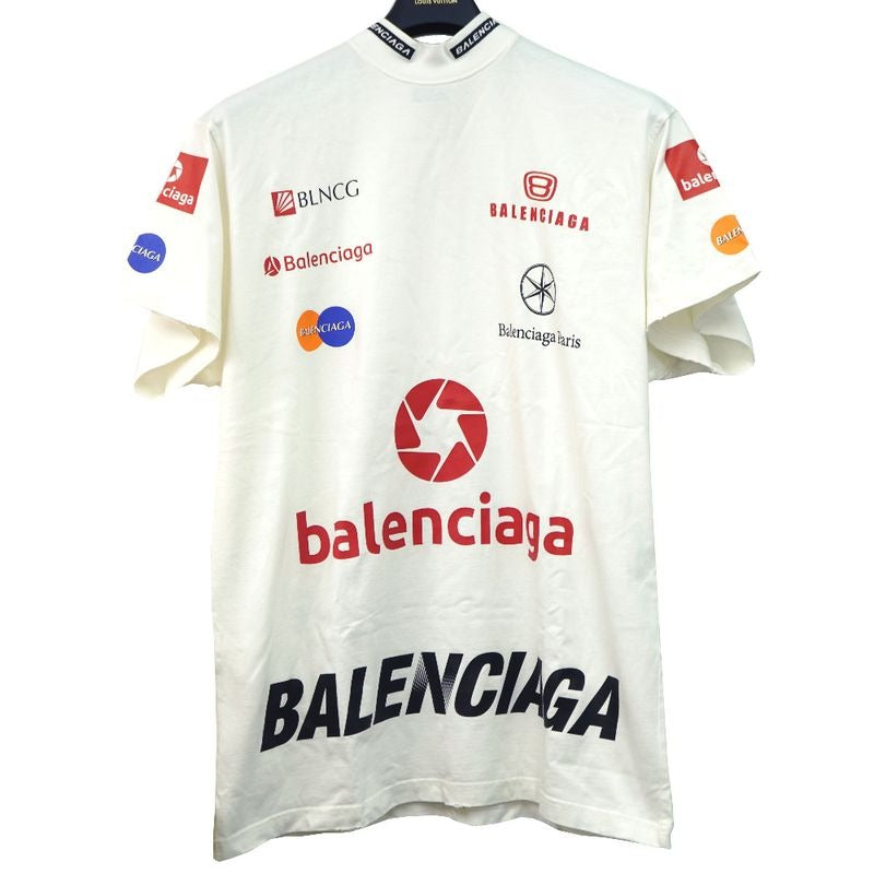 Balenciaga Oversized Short Sleeve T-Shirt Size L Cotton White Logo