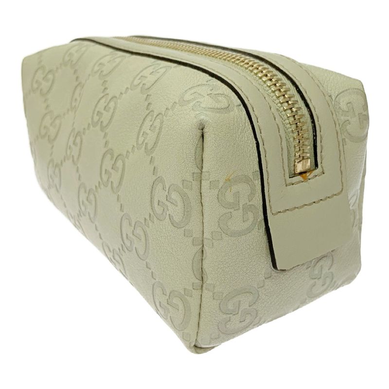 Gucci 153228-2888 Gucci Guccissima Leather Pouch Beige 400751 Pouch