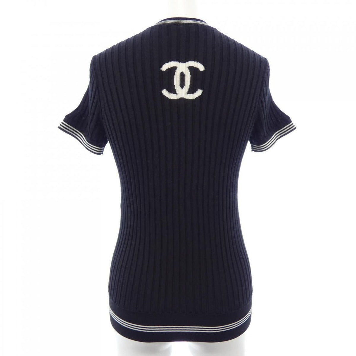 Chanel Knit Top Black 38 Translucency — view 2