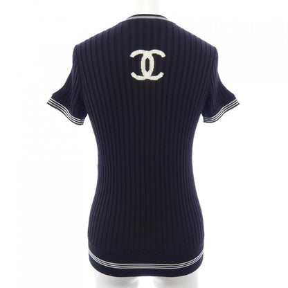 Chanel Knit Top Black 38 Translucency — view 2
