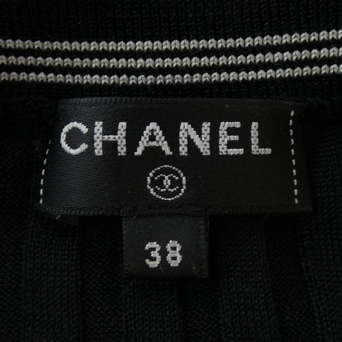 Chanel Knit Top Black 38 Translucency — view 5