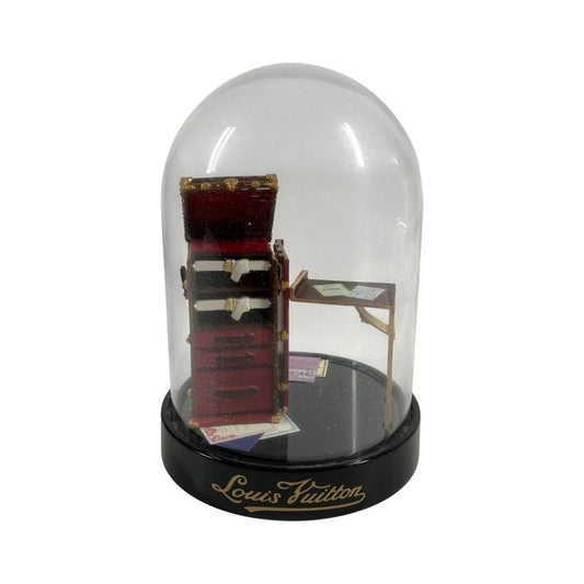 Louis Vuitton Object Trunk Box Snow Dome Glass Black