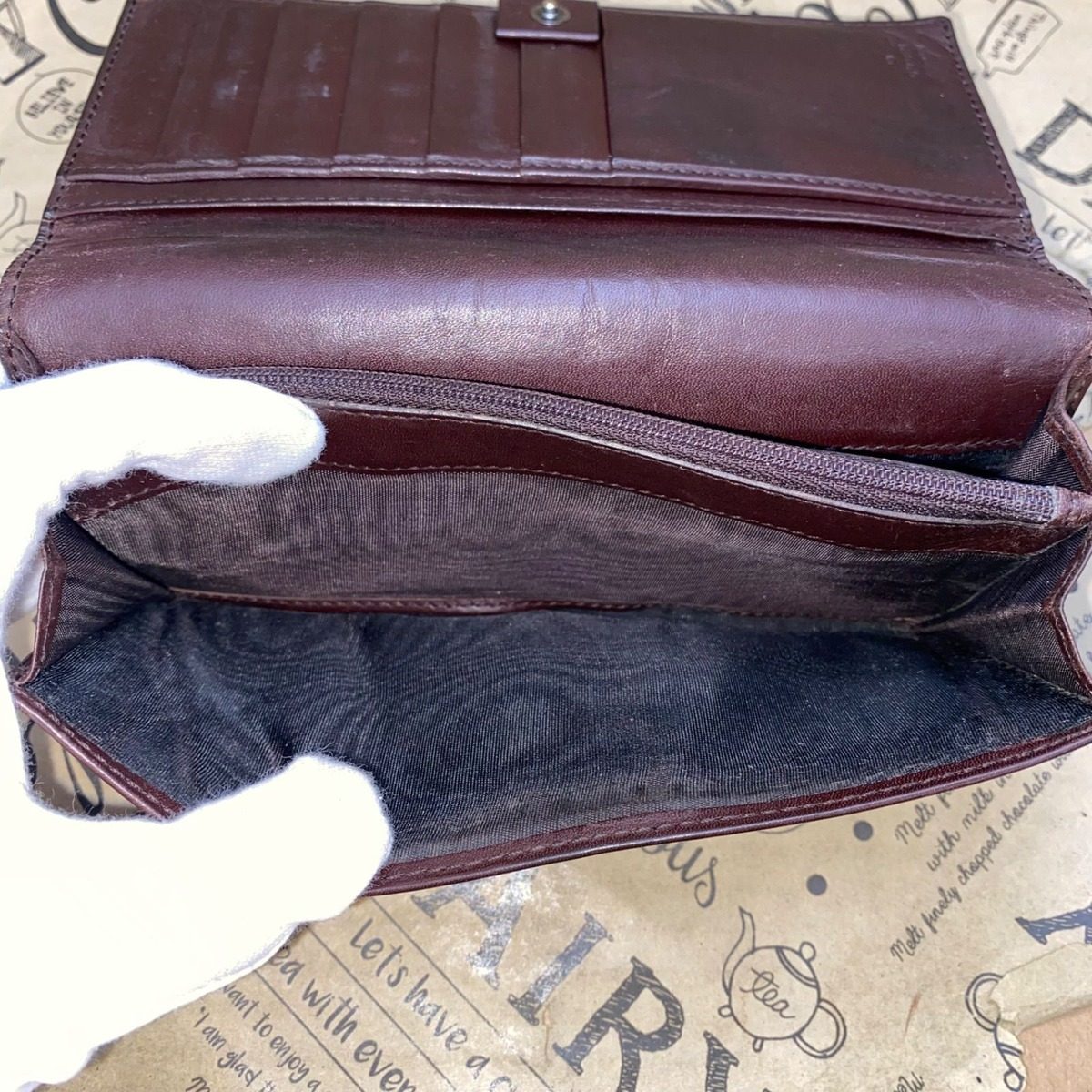 Gucci Bifold Wallet Leather Brown Striped GG Billfold Card — view 11