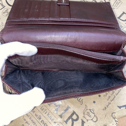 Gucci Bifold Wallet Leather Brown Striped GG Billfold Card — view 11
