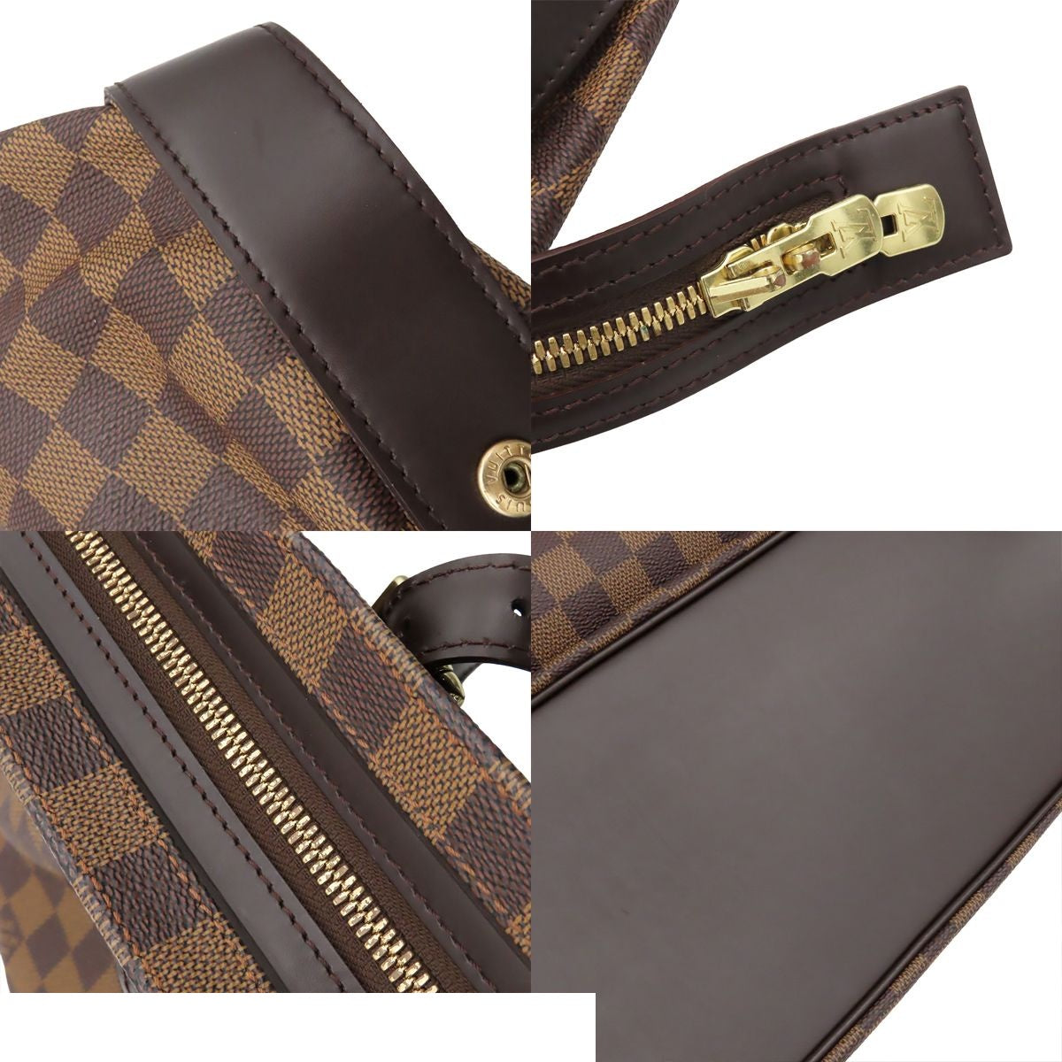 Louis Vuitton Chelsea Ebene Damier Canvas Leather Tote Bag — view 8