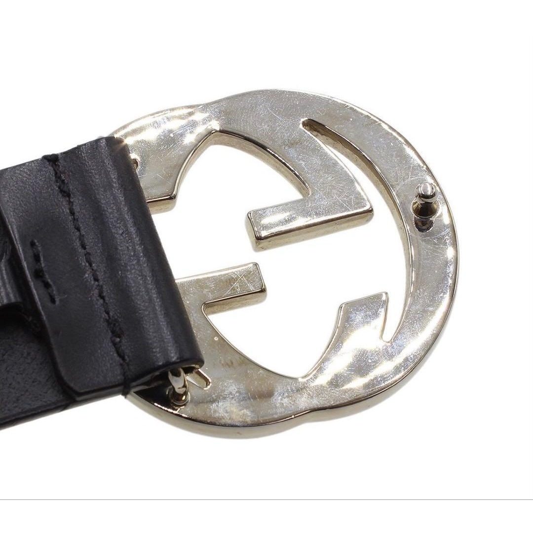 Gucci Interlocking Perforated Leather Belt — view 4