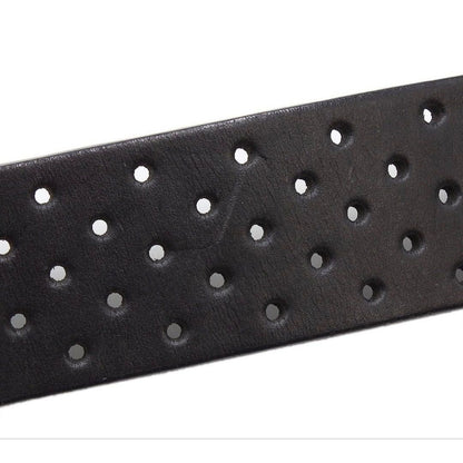 Gucci Interlocking Perforated Leather Belt — view 8