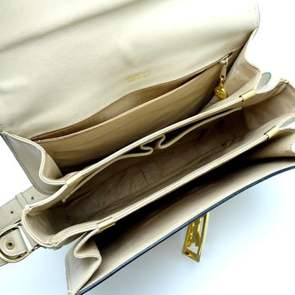 Celine Shoulder Horse Carriage Ivory Bag