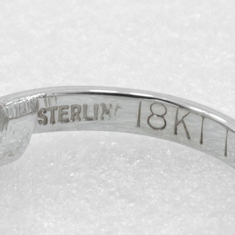 Tiffany & Co Love Knot Vintage 18K Yellow Gold And 925 Silver Size 9.5 Ladies