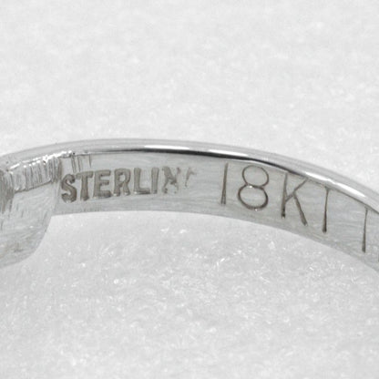 Tiffany & Co Love Knot Vintage 18K Yellow Gold And 925 Silver Size 9.5 Ladies