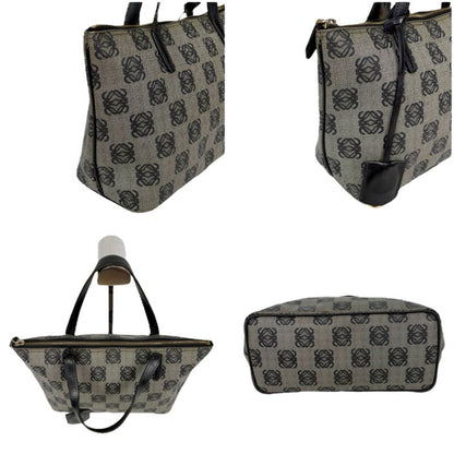 Loewe Mini Tote Bag Repeat Anagram Logo Navy Blue Pvcleather Shoulder Bag With